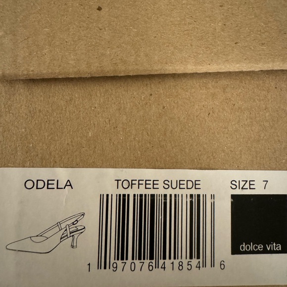 Dolce Vita Odela sling back heel toffee suede sz 7 - Picture 2 of 4